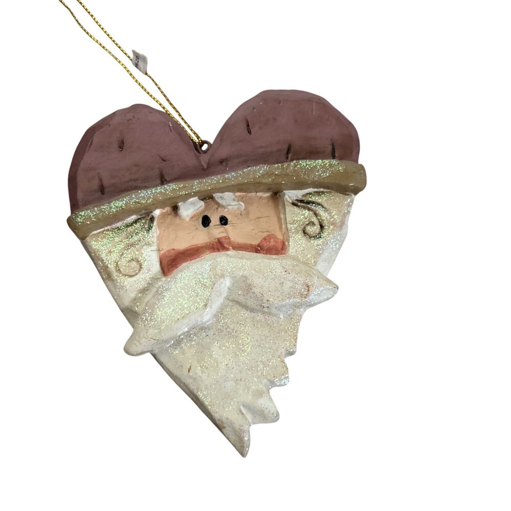 Vintage Kurt's Adler Santa Claus Ornament Glitter, Cute Santa